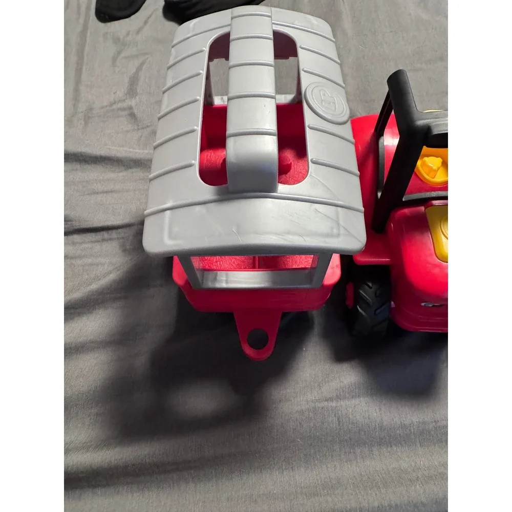 Fisher-Price Little People Red Farm Tractor and Detachable Trailer Toy Set